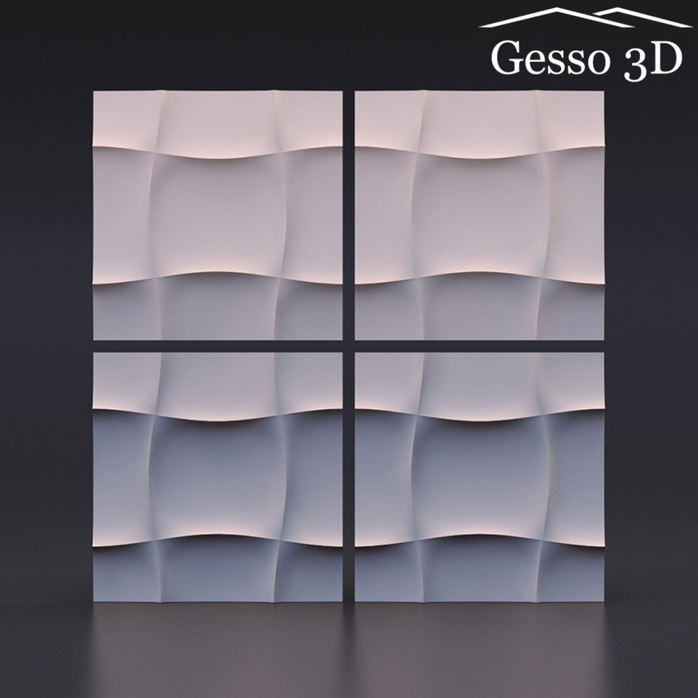 Гипсовая 3D панель Мягкий квадрат