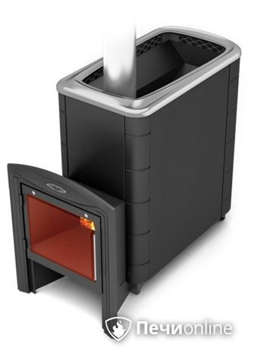 Дровяная печь-каменка TMF Тунгуска XXL 2013 Carbon Витра антрацит