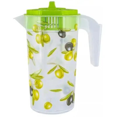 Кувшин с крышкой Fresh олива 1,2л