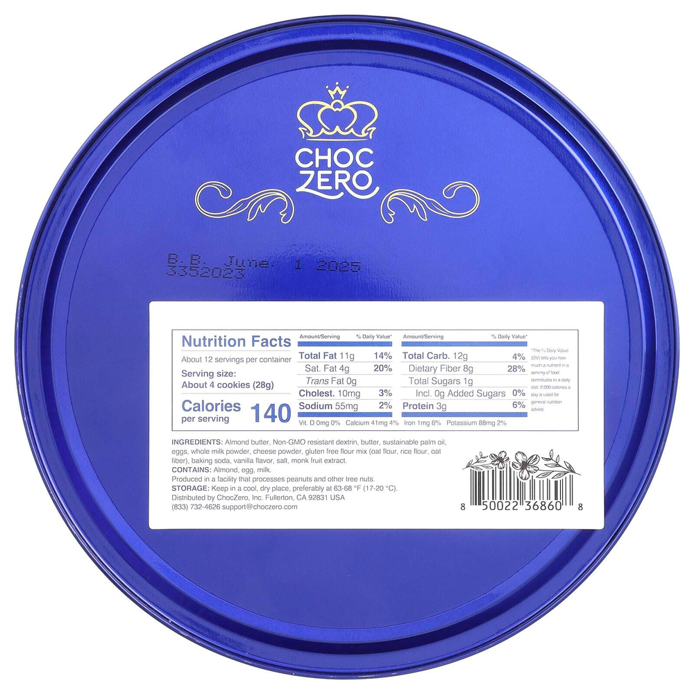 ChocZero, премиальное печенье, 340 г (12 унций)
