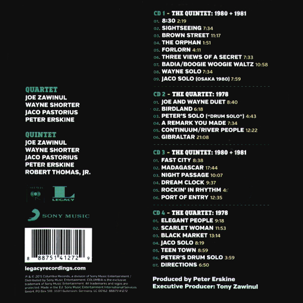 Weather Report / The Legendary Live Tapes 1978-1981 (4CD)