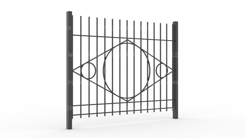 Забор из профильной трубы ZBR0140