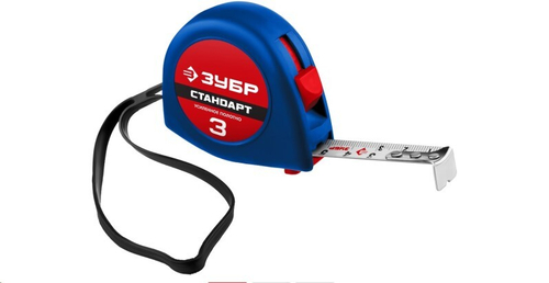 Рулетка (3 м.) с обрезиненным корпусом (ЗУБР)