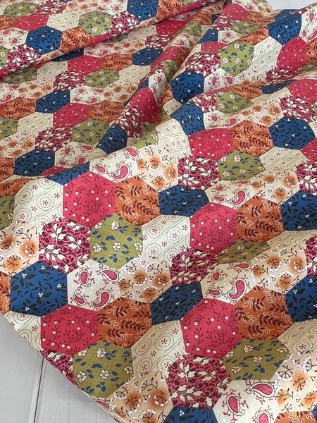 ГЕКСАГОНЫ ЦВЕТНЫЕ 100% хлопок 4