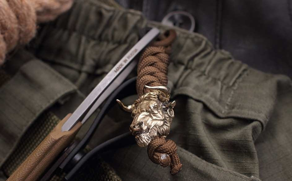 Скелетный нож Bull stonewash