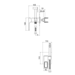 Смеситель с гигиеническим душем 35к G7217-8 GAPPO встраиваемый, БЕЛЫЙ-ХРОМ