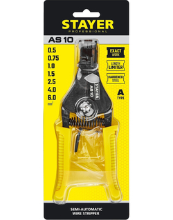 STAYER AS-10, 1 - 6 мм2, полуавтоматический стриппер, Professional (22631)