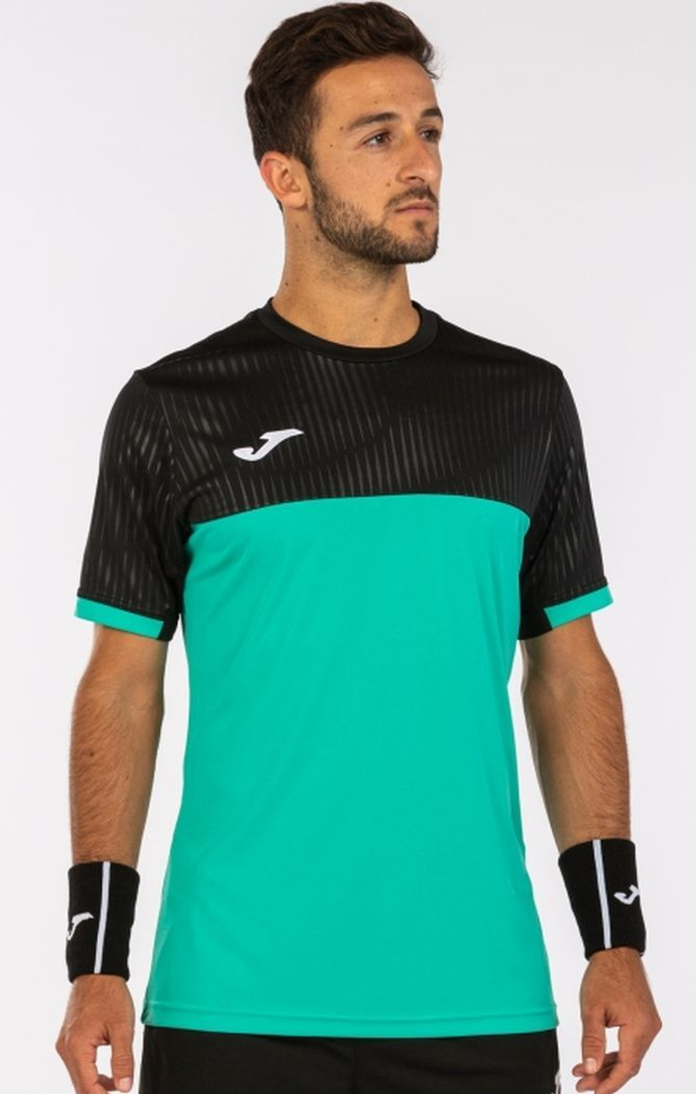 Мужская теннисная футболка Joma Montreal Short Sleeve T-Shirt M - green/black