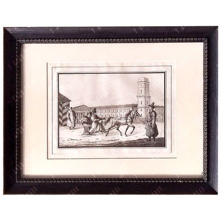 Александров П. А. (1798–1832) Извозчик и будочник. Литография А. Плюшара, Санкт-Петербург, 1825 г.