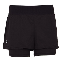 Женские теннисные шорты Lacoste Ultra Dry Lined Tennis - black/black