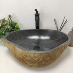 Раковина из речного камня RS-62010 (58*45*16)