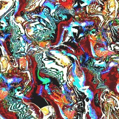 Многоцветный яркий узор в камне