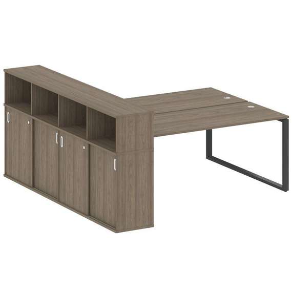 Метал Систем Рабочая станция с шкафом-купе на О-образном м/к БО.РС-СШК-4.5 Т