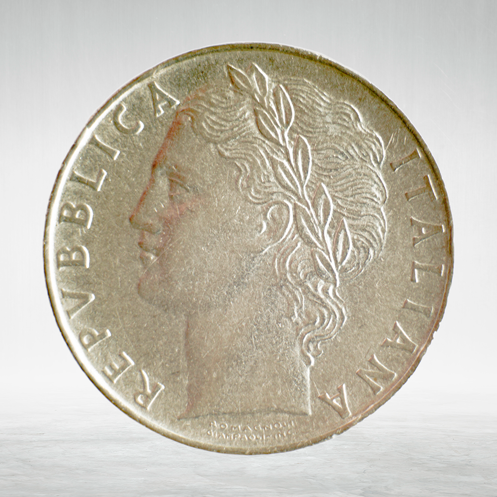 Italy 100 Lire 1957 R "Minerva Standing – Large Type", XF