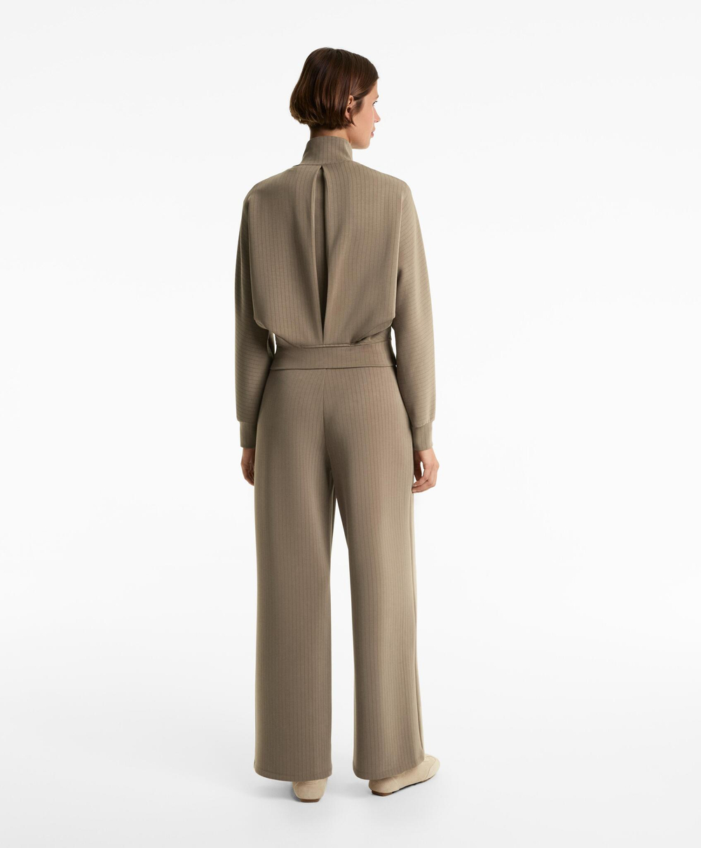 Oysho Толстовка с высоким воротником, мокко