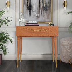 Консоль Арт Колор leaves Стайл Голд Томленый оранжевый