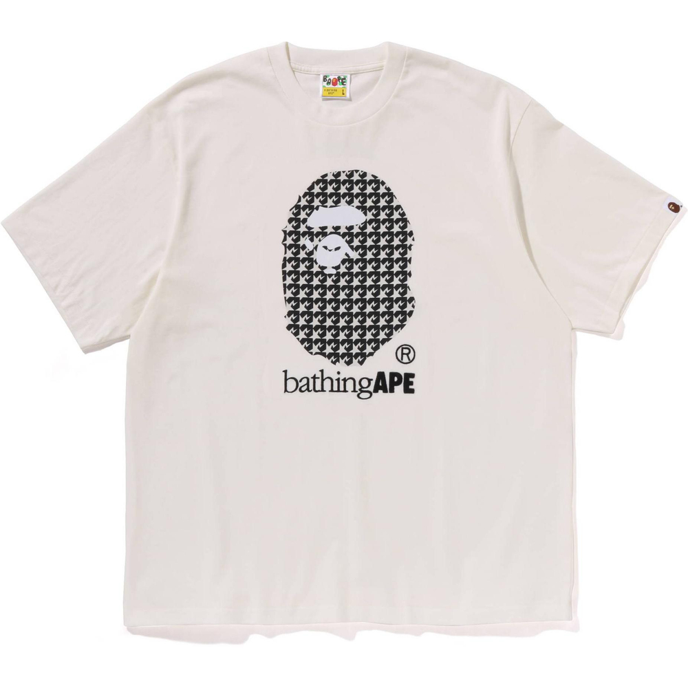 A Bathing Ape Sta Houndstooth Bathing Ape Relaxed Fit Tee
