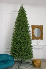 Елка с гирляндой 2в1 «Торжественная» (Литая хвоя) 270 см / 2,7 м