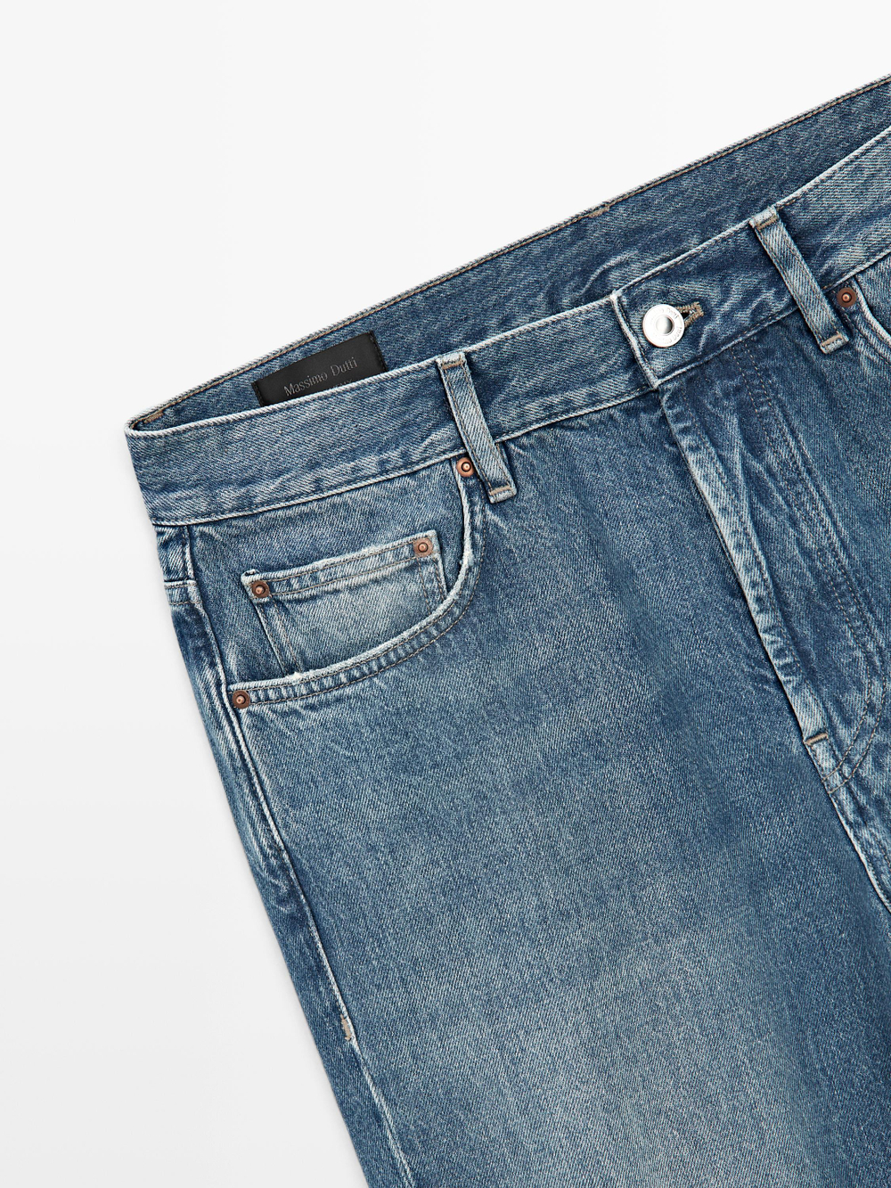 Massimo Dutti Джинсы прямого кроя, индиго