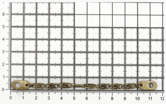 Вешалка-цепочка для одежды 110х5 мм,бронза,