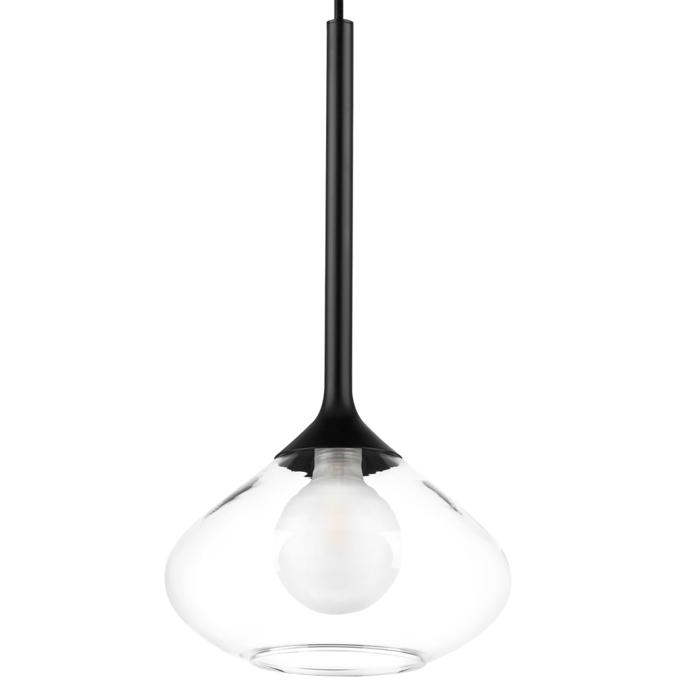 801203 Люстра VETRO 1х6W(led) G9 ЧЕРНЫЙ/ПРОЗРАЧНЫЙ