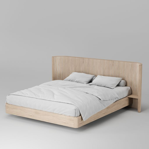 Кровать Эклипс 180x200  (беленый дуб), высота 96 см