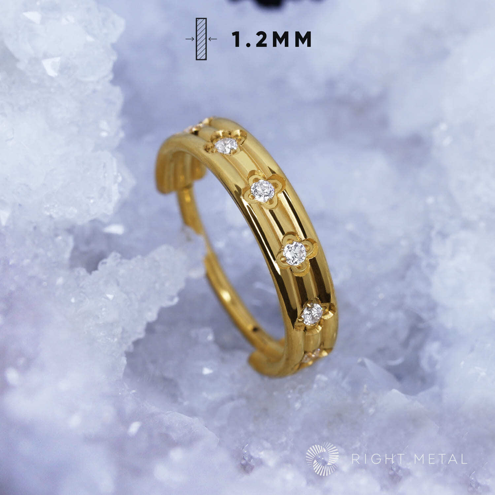 Кликер Royal Crystal PVD Yellow 1.2мм