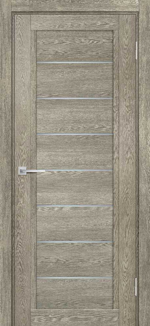 Дверь ТЕХНО-808 / Цвет Гриджио / белый сатинат / Двери МАРИАМ