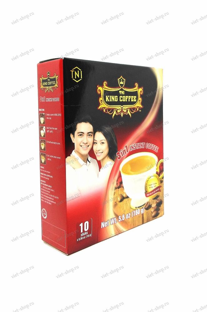 Вьетнамский растворимый кофе King Coffee, 3 in 1, 10 пак.