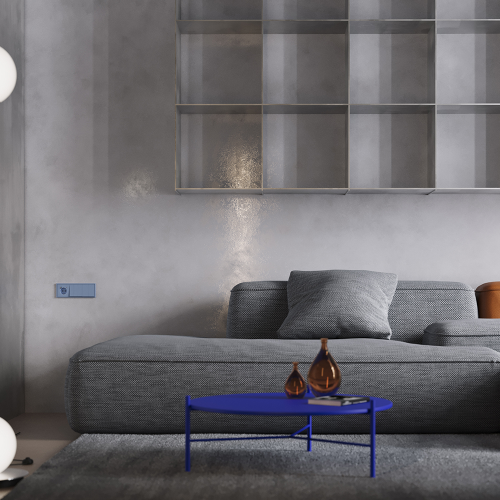 Клавиши для выключателя/переключателя двухклавишного, S70 (деним)