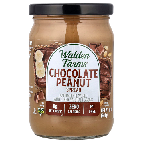 Walden Farms, Шоколадно-арахисовая паста, 340 г (12 унций)