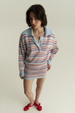 Поло укороченное в полоску 1’1’26