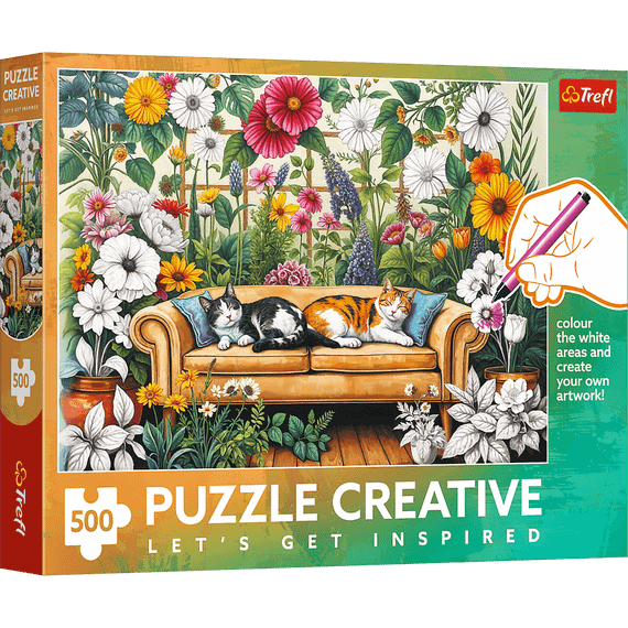 Pazl \ Puzzle \ Пазлы Puzzles - "500 Puzzle Creative" - Cat Orangery / Trefl