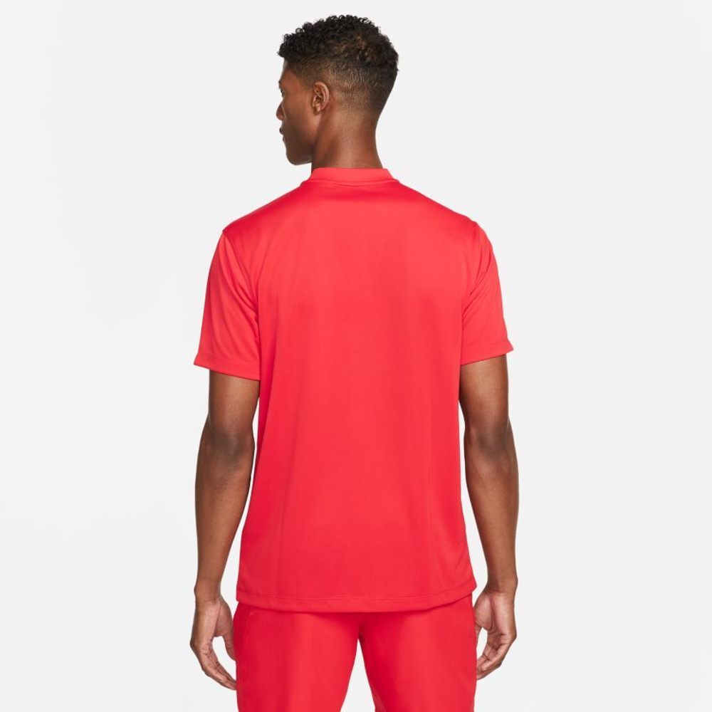 Мужское теннисное поло Nike Men's Court Dri-Fit Blade Solid Polo - красный
