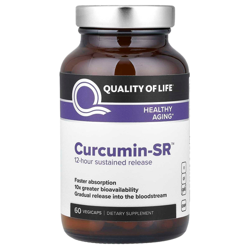 Quality of Life, Curcumin-SR`` 60 растительных капсул