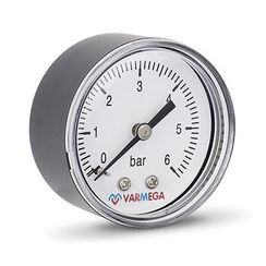 Манометр VARMEGA аксиальный 50 мм, 6 бар, 1/4quot;, VMMT08-500602