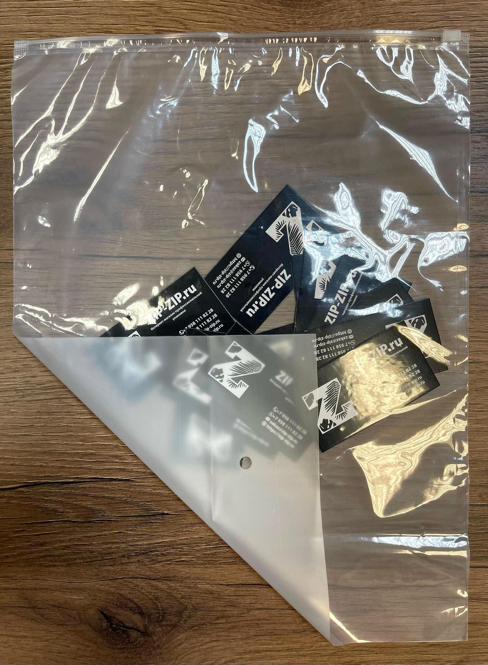 Пакет слайдер 40*50 матовый с одной прозрачной стороной 60 мкм