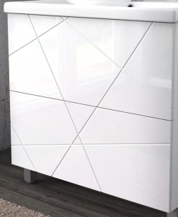 Тумба Vigo Geometry 800-0-2 цвет Белый с умывальником (tn.GEO.NEO.80.2Y )