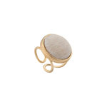 Кольцо Possebon Pearl Amazonite Beige 16.5 мм K0948.12 BR/G
