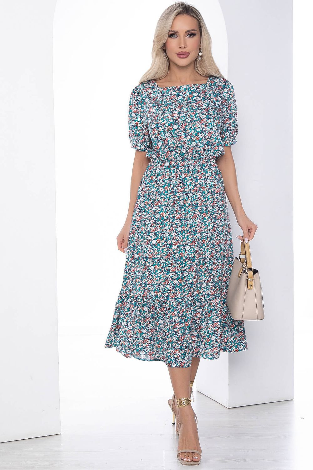 Платье Эпоха моды изумрудное П10143 LT Collection (Акция)