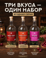 Подарочный набор бутылок по 0,5 л 3 шт «Ягодная серия»