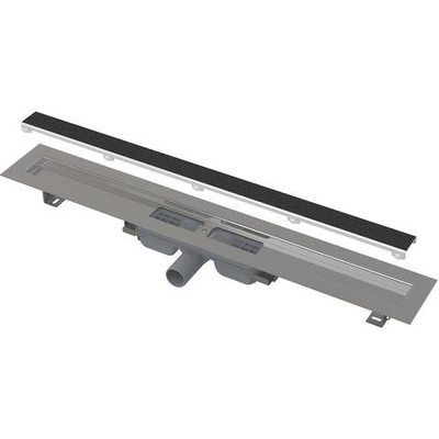 Водоотводящий желоб без порогами с решеткой под кладку плитки, арт.APZ115-750