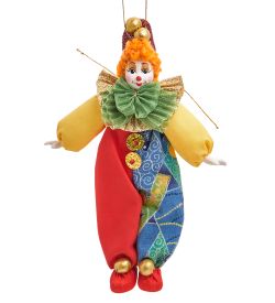 РусКукла RK-806/1 Кукла подвесная «Рыжий клоун»
