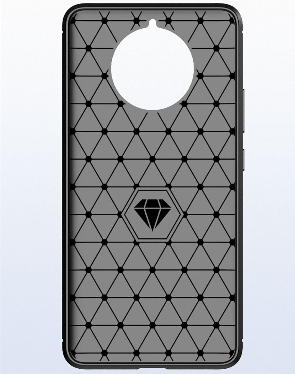 Чехол на Nokia 9 PureView цвет Black (черный), серия Carbon от Caseport