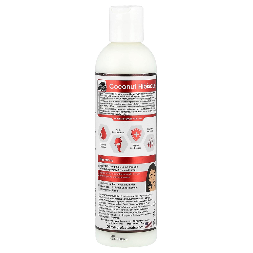 Okay Pure Naturals, Глубокое увлажнение, кондиционер, кокос и гибискус, 237 мл (8 жидк. унц.)