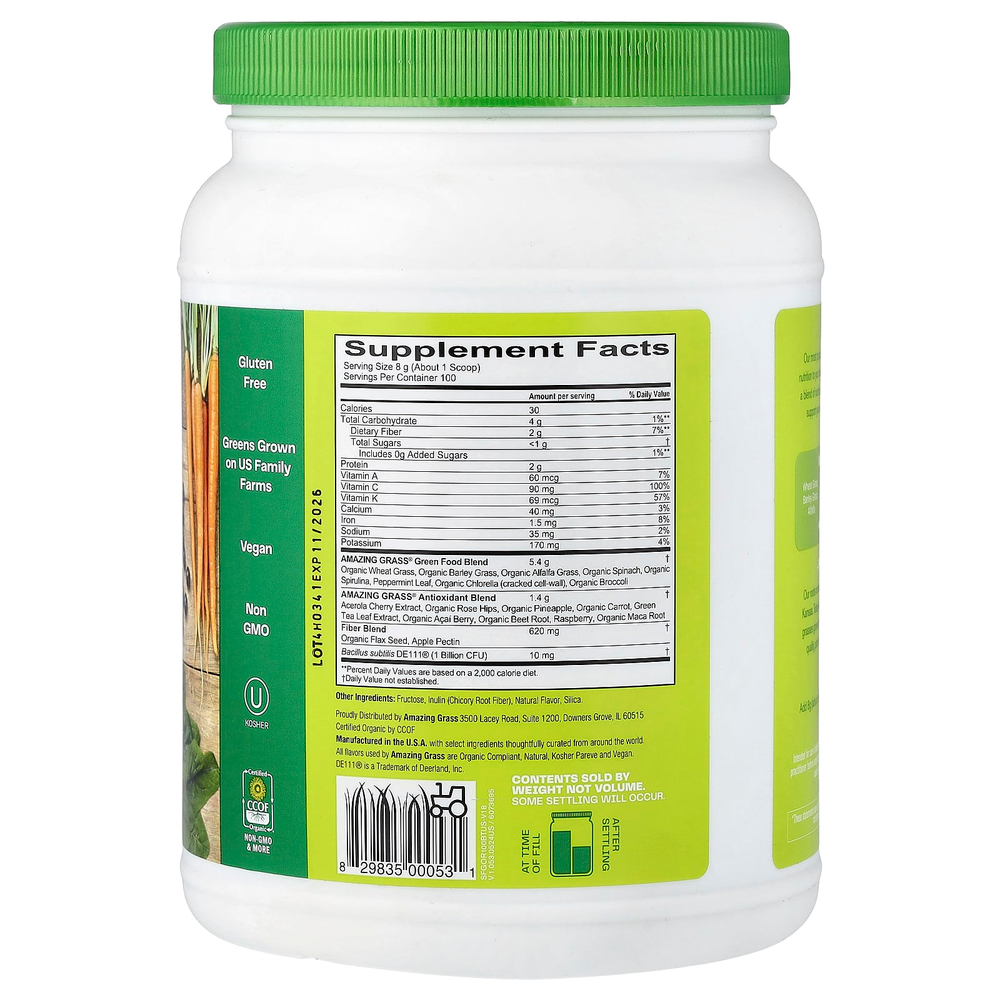 Amazing Grass, смесь зелени, суперфуд, 800 г (1,76 фунта)