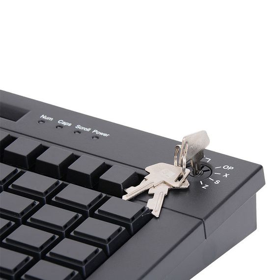 Клавиатура программируемая POScenter S67 Lite (67 клавиш, ключ, USB), черная, арт. PCS67BL