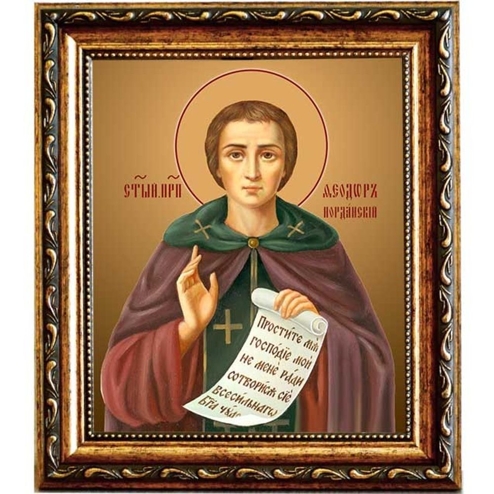 Феодор Иорданский преподобный. Икона на холсте.