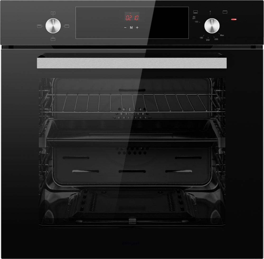 Встраиваемый газовый духовой шкаф Weissgauff WGO 706 D BLACK GLASS
