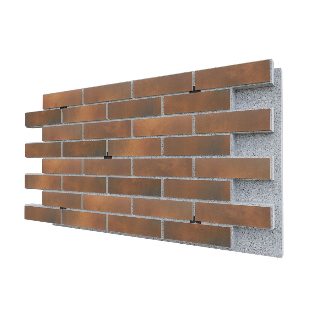 Негорючая термопанель ППС PRO BestPoint Retro Brick Chili 0,612 м², 1020x600 мм
